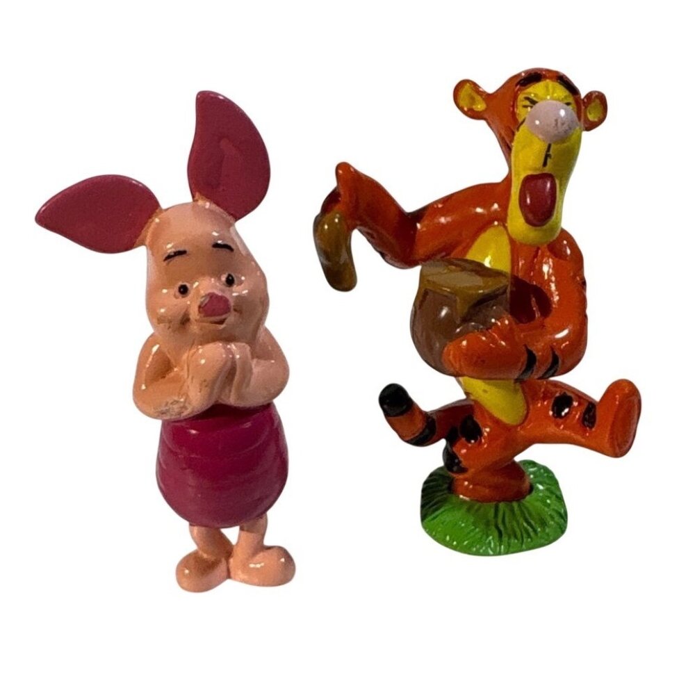 Disney Piglet & Tigger Figurine Set Collectible Miniatures Hand-Painted Approx.
